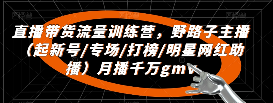直播带货新势力 野路子主播月破千万GMV-九零创业网