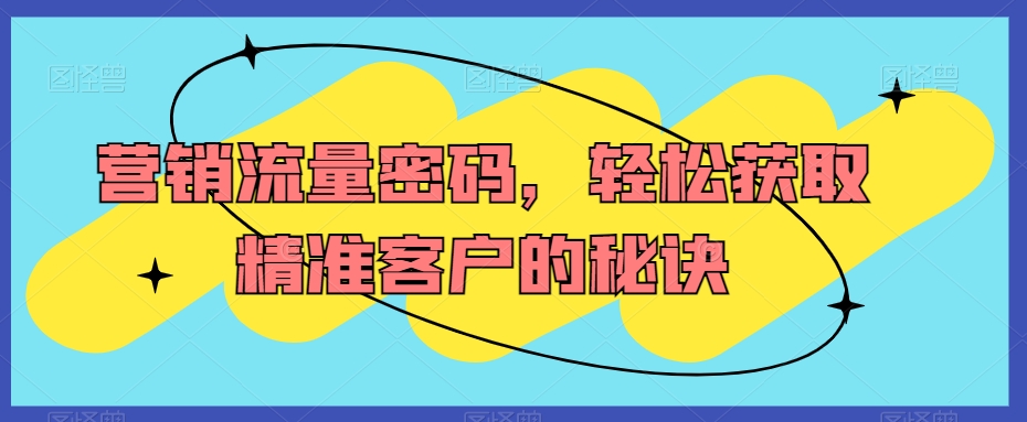 流量密码解密 轻松捕获精准客户之道-九零创业网
