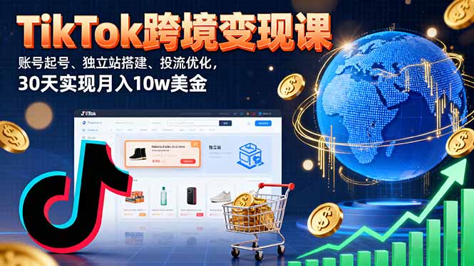 30天TikTok跨境变现 月入10万美金速成攻略-九零创业网