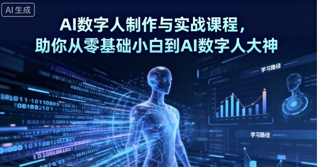 从零到AI数字大师 AI数字人制作实战速成课-九零创业网