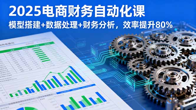 2025电商财务自动化课 模型+数据+分析 效率翻倍速成-九零创业网