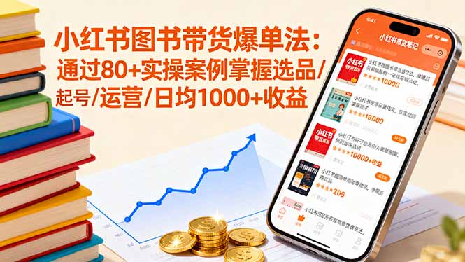 小红书图书带货秘籍 80+案例解密 日赚千元的带货高手之路-九零创业网
