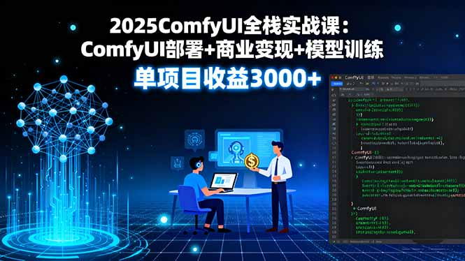 2025ComfyUI实战课 全栈部署 变现翻倍 单项目收益超3000-九零创业网