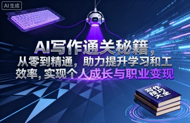 AI写作精通指南 高效学习 职场变现-九零创业网