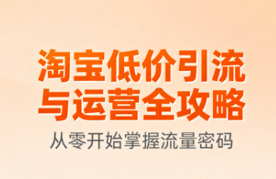 淘宝低价引流与运营新策略 9月更新全攻略-九零创业网