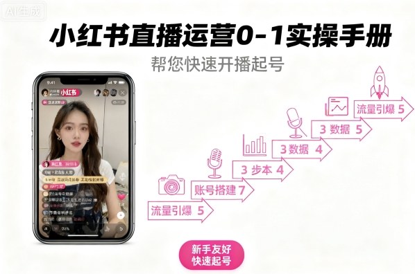 小红书直播运营从0到1 快速开播起号攻略-九零创业网
