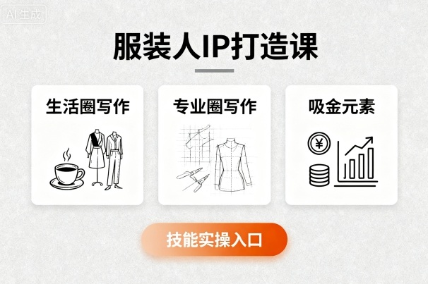 服装人IP赋能课 文案创富+生活圈写作+专业圈秘籍-九零创业网