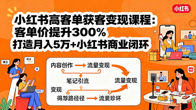 小红书高客单变现秘籍 月入10万+ 客单价翻三倍-九零创业网