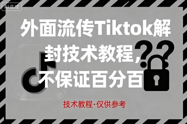 揭秘TikTok解封攻略 成功率未知 谨慎尝试