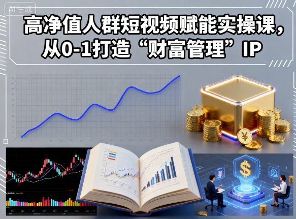 从零起步 短视频打造高净值 财富管理 IP大师课-九零创业网