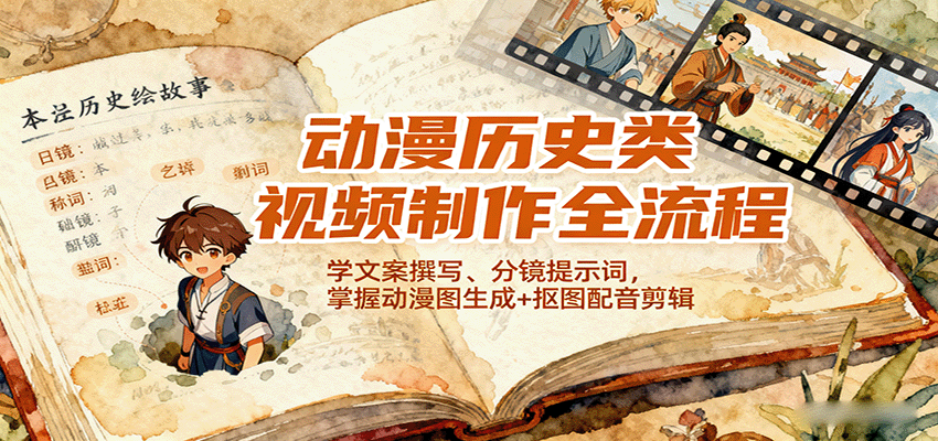 动漫史绘影 从文案到剪辑的艺术之旅-九零创业网