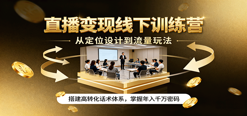直播变现训练营 年入千万话术秘籍 流量玩法全解析-九零创业网
