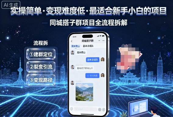 新手小白日入3单 同城搭子群项目实操拆解-九零创业网