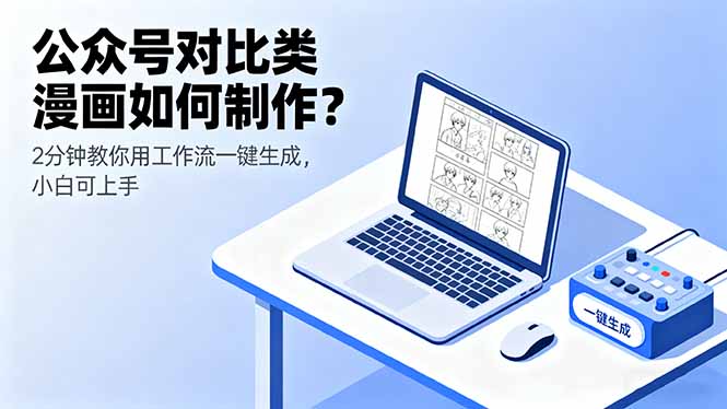 轻松绘漫画 2分钟公众号对比漫画制作攻略 新手速成-九零创业网