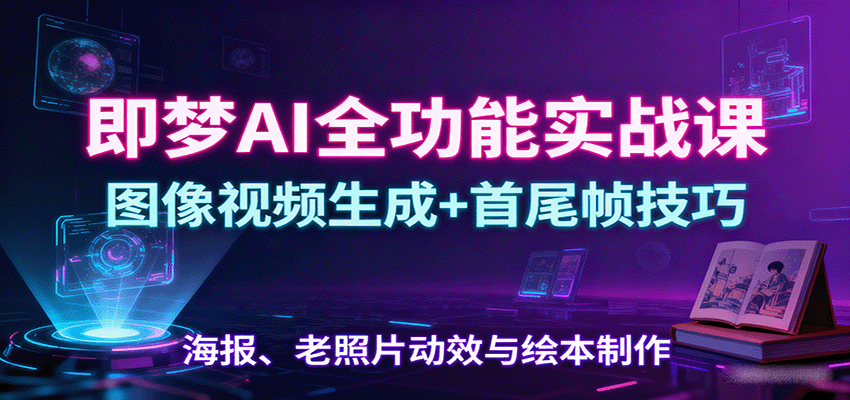 即梦AI全功能实战 图像视频魔法 海报绘本动效新篇章