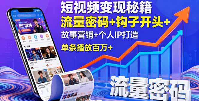 短视频流量王 百万播放秘籍 钩子开头+故事IP 打造爆款
