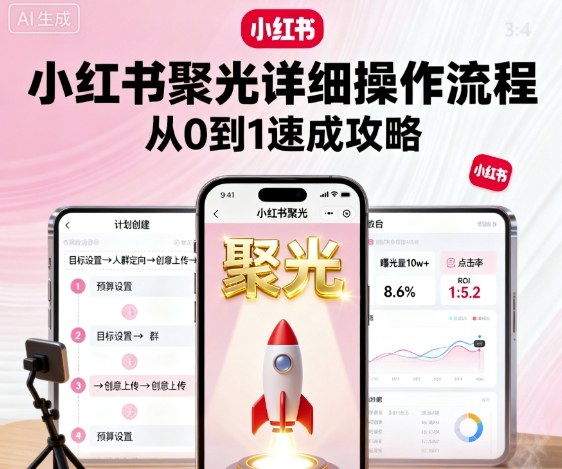 小红书聚光速成 从0到1实操攻略-九零创业网