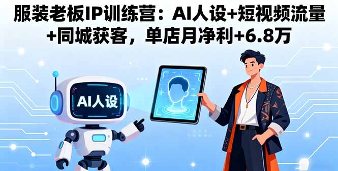 服装老板IP训练营 AI打造人设 短视频引流 同城拓客 月赚6.8万