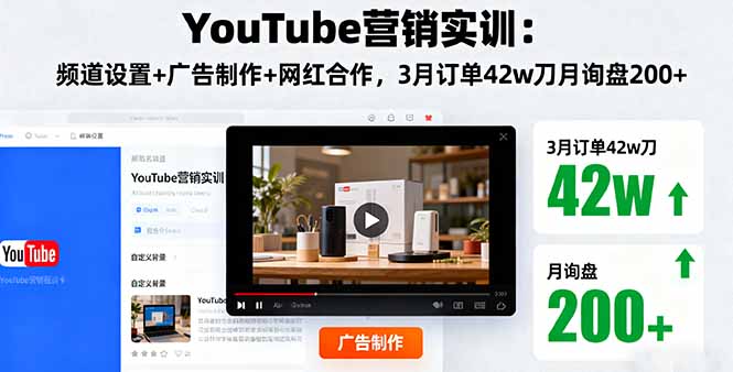 3月YouTube营销爆单 42万刀订单 网红合作助力-九零创业网