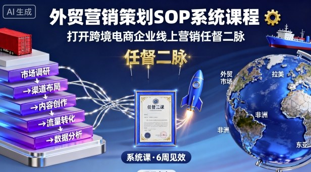 跨境电商外贸营销SOP 解锁线上营销新境界-九零创业网