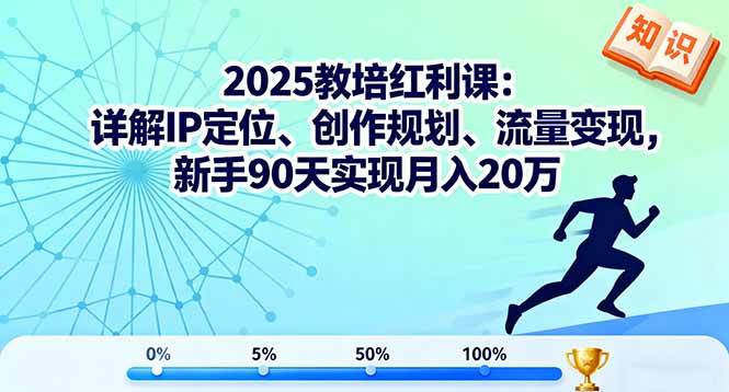 2025教培红利课 新手90天月入20万 IP打造与流量变现攻略-九零创业网