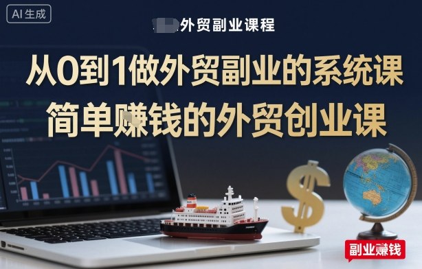 外贸小白速成 从0到1外贸赚钱课-九零创业网