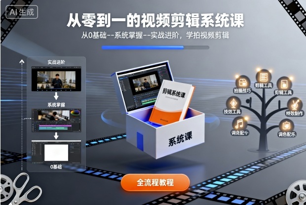 从零开始 视频剪辑达人养成记-九零创业网