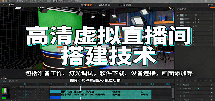 高清虚拟直播间搭建全攻略 准备 灯光 软件 设备一步到位-九零创业网