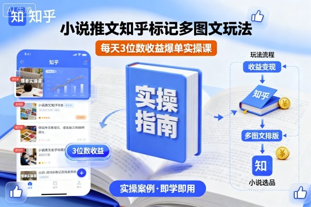 小说推文知乎多图文攻略 日赚千收益实操秘籍速成-九零创业网