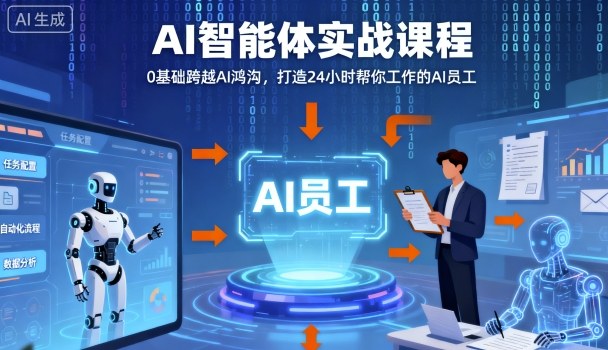 零基础跨AI鸿沟 实战打造24小时AI员工-九零创业网