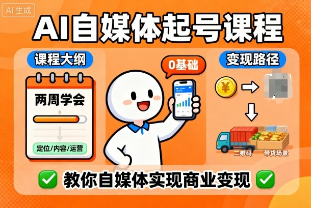 两周速成AI自媒体达人 小白也能商业变现-九零创业网