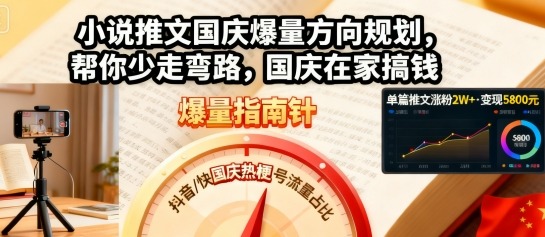 国庆宅家 小说狂欢 赚钱新篇章-九零创业网