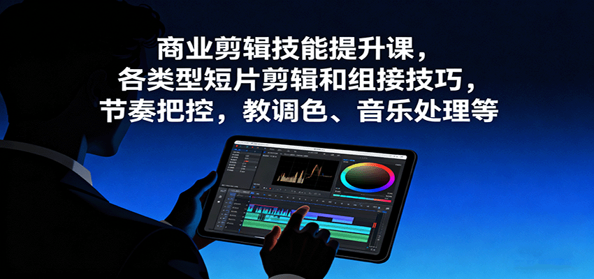 商业剪辑精炼课 多类型短片剪辑技巧与节奏调控-九零创业网