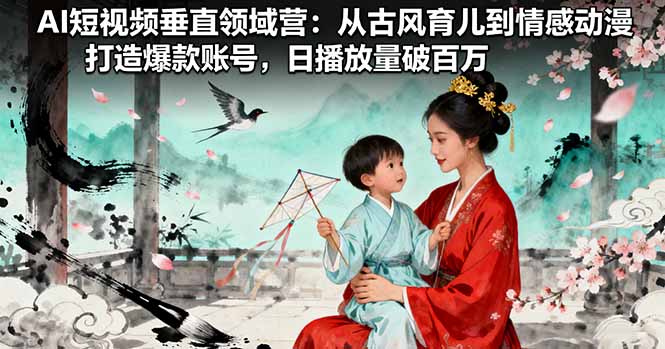 古风育儿动漫 爆款账号日播百万 情感共鸣新潮流-九零创业网