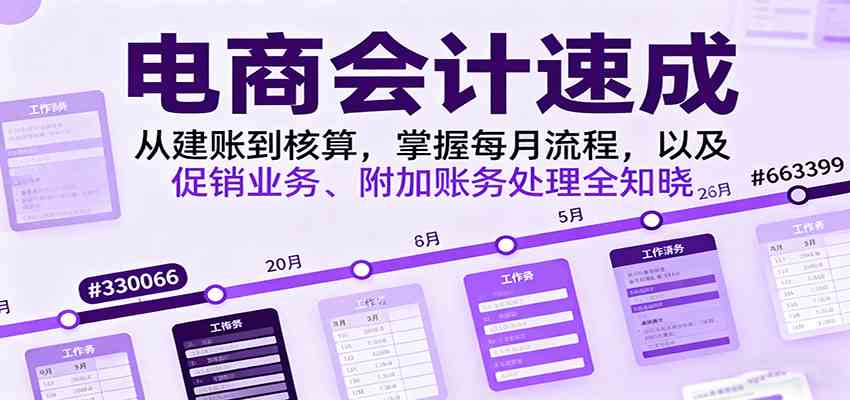 电商会计速成 从建账到促销核算全掌握-九零创业网