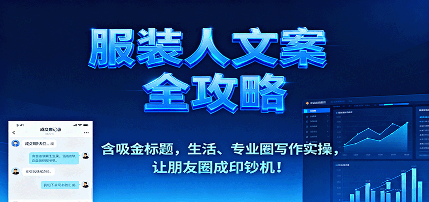 服装文案秘籍 朋友圈吸金攻略 打造印钞朋友圈