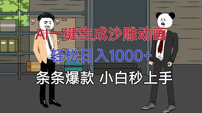 AI动画神器 日赚千元 爆款轻松上手-九零创业网