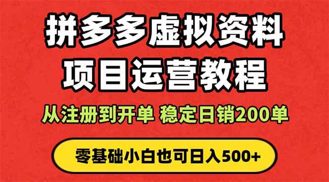 拼多多蓝海开店秘籍 小白轻松学 睡后收入翻番-九零创业网