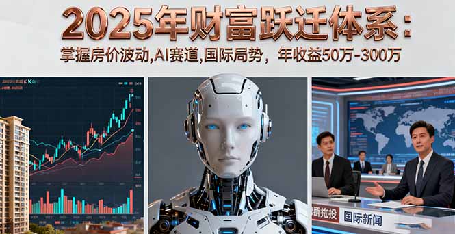 2025跃迁 房价波动 AI 国际局势 年入50 300万攻略-九零创业网