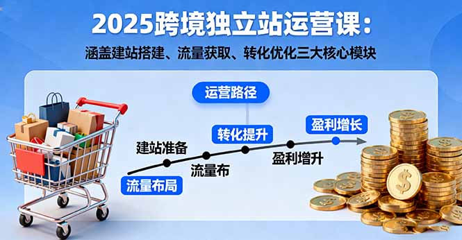 2025跨境独立站运营课 建站 引流 转化三合一攻略-九零创业网