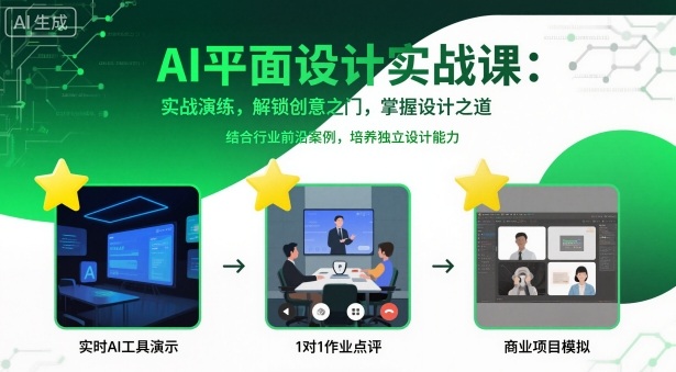 AI平面设计实战课 创意解锁 设计之道掌握-九零创业网