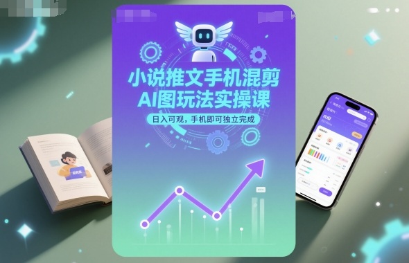 手机AI图混剪秘籍 日赚可观 轻松实操-九零创业网
