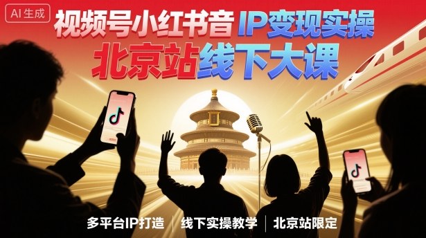 北京站揭秘 短视频IP变现秘籍 40+行业实操技巧大放送-九零创业网