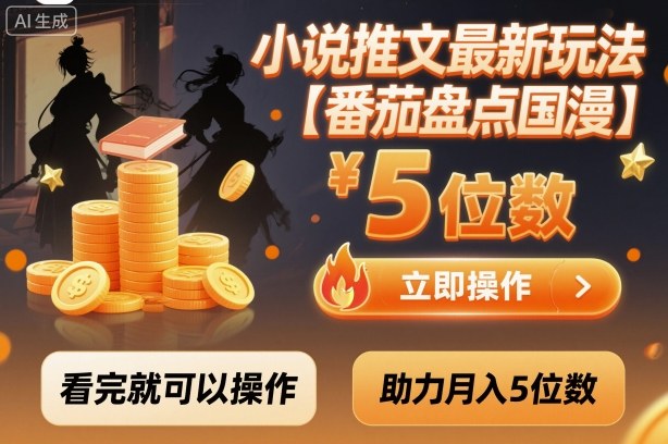 番茄盘点国漫新攻略 月入5位数不是梦 速学速用-九零创业网
