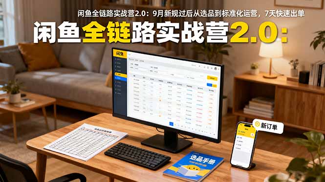 9月新规后 闲鱼全链路营2.0 7天选品运营 快速出单攻略-九零创业网