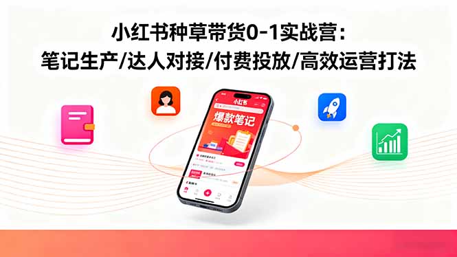 小红书种草带货全攻略 笔记制作 达人合作 投放技巧 高效运营秘诀-九零创业网