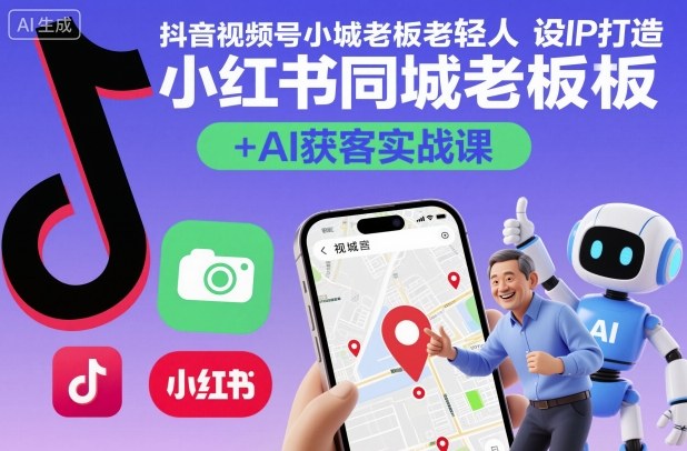 抖音同城老板IP打造 AI赋能 人设+算法 内容运营攻略-九零创业网