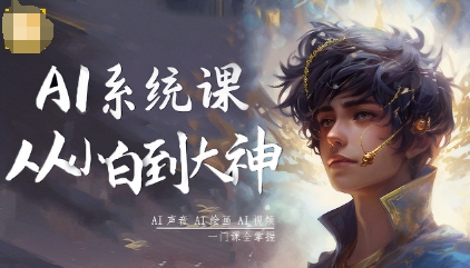 从零到AI全栈 一课学会AI声音 绘画与视频-九零创业网