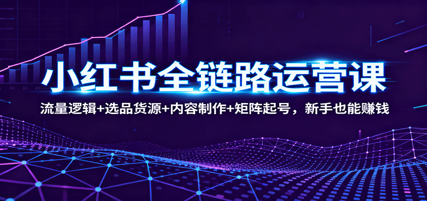 小红书全链路运营攻略 新手起号 流量变现一步到位-九零创业网