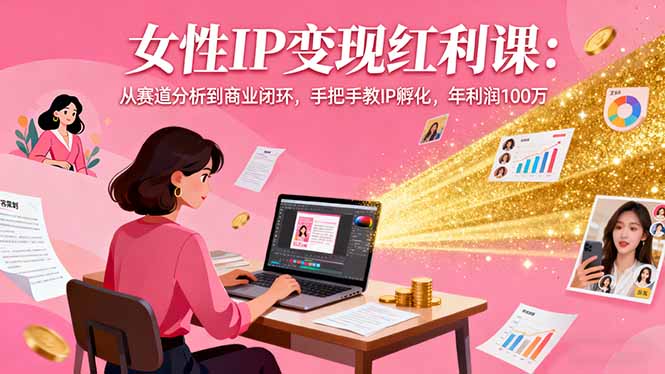 女性IP变现攻略 赛道解析+商业闭环 孵化IP年入百万秘诀-九零创业网
